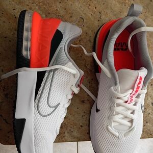 Nike Air Max Men's White and Red Sneakers